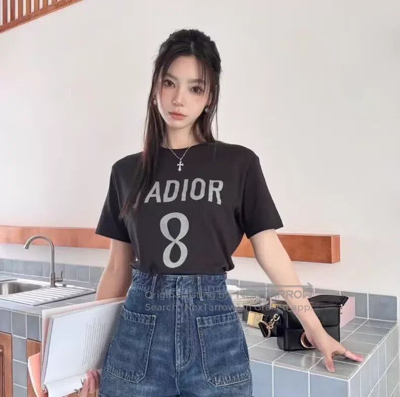 Dior Dior Black logo letter print cotton round-neck short-sleev Size L / US 10 / IT 46 - 8 Thumbnail