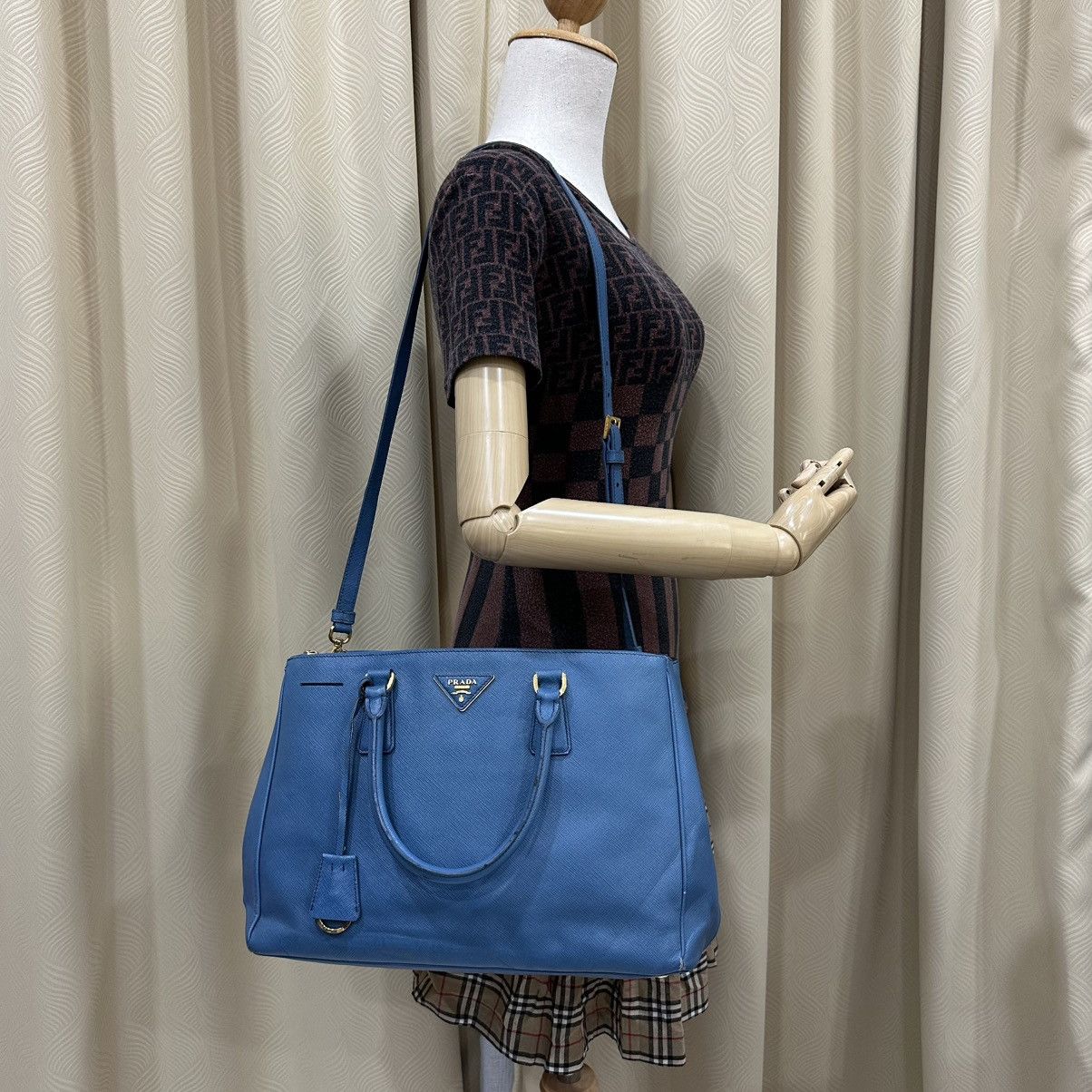 PRADA GALLERIA SATCHEL TWO WAY BAG SAFFIANO LEATHER
