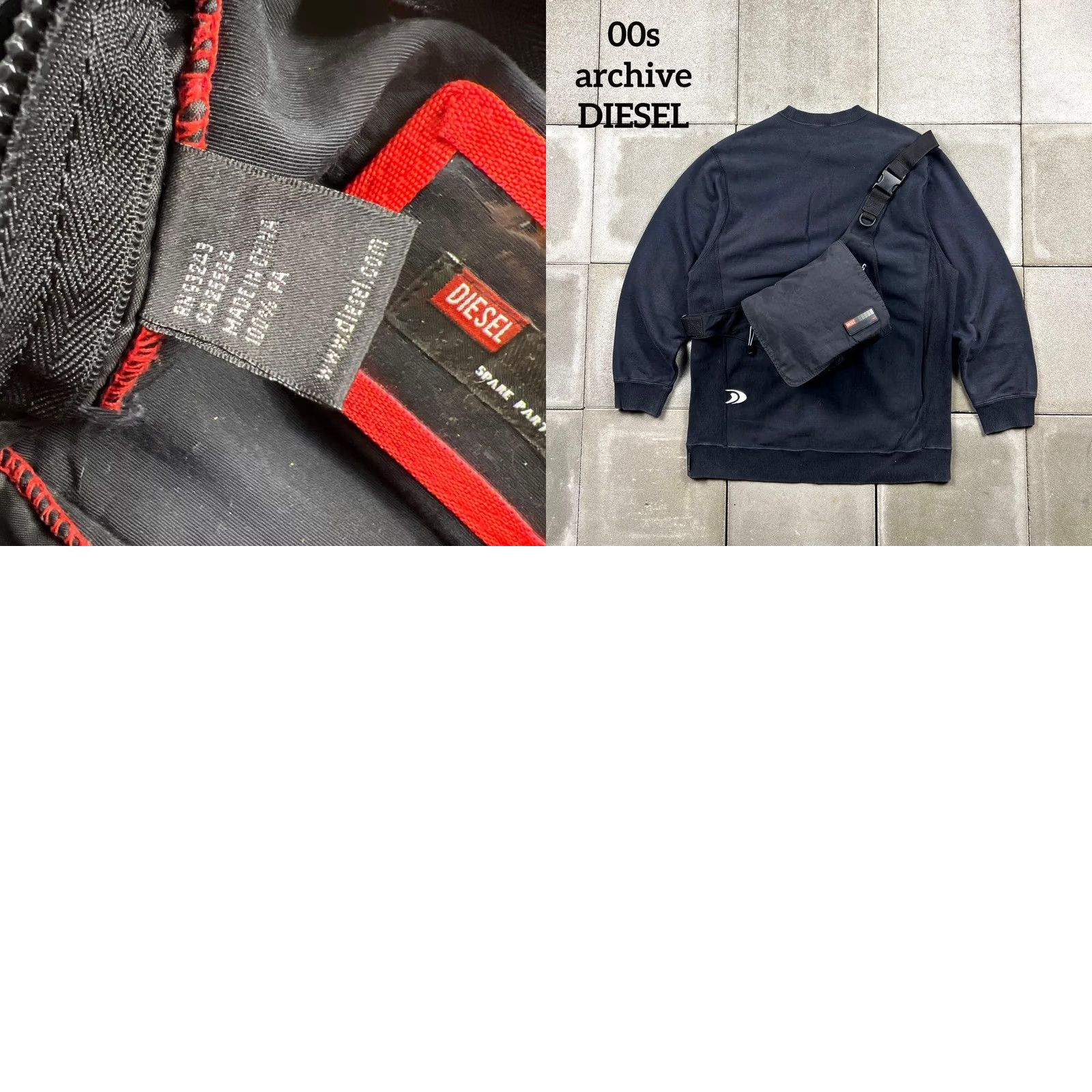 Diesel VINTAGE Diesel Men 00S Archive One Shoulder Bag Black 90s 00s Size ONE SIZE - 10 Thumbnail