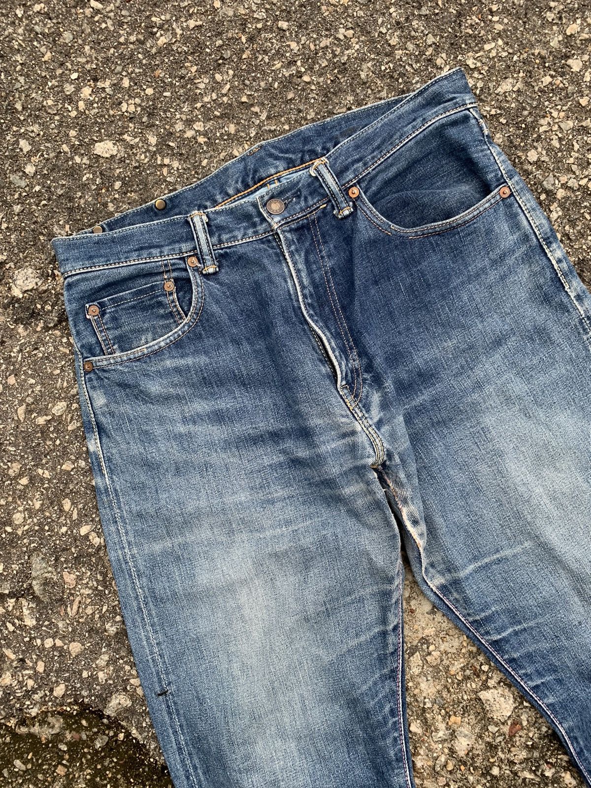 Japan Blue MOMOTARO ❌ JAPAN BLUE SELVEDGE DISTRESSED DENIM Size US 32 / EU 48 - 7 Thumbnail