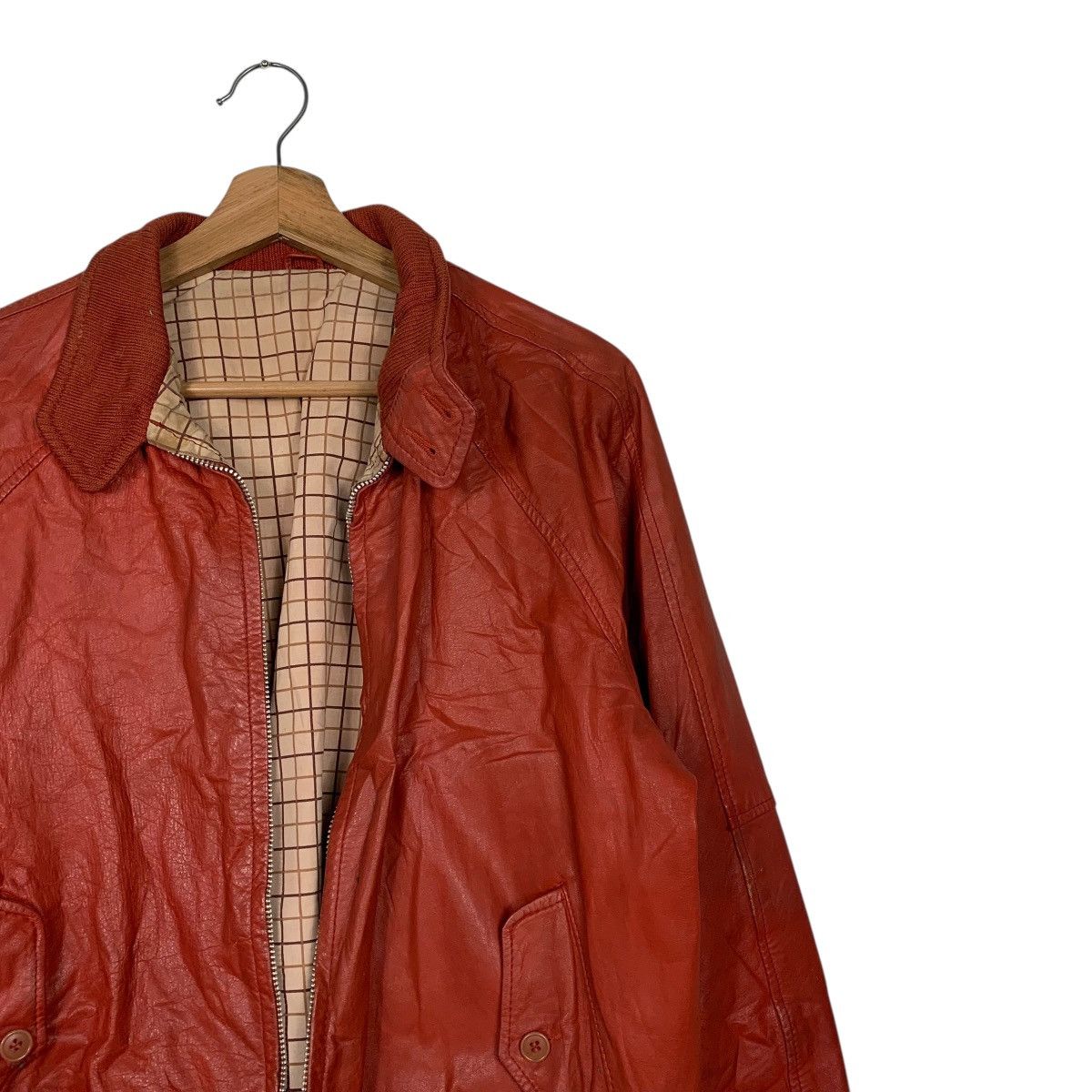 Japanese Brand Vintage Japanese Brand Red Leather Jacket Size US S / EU 44-46 / 1 - 5 Thumbnail