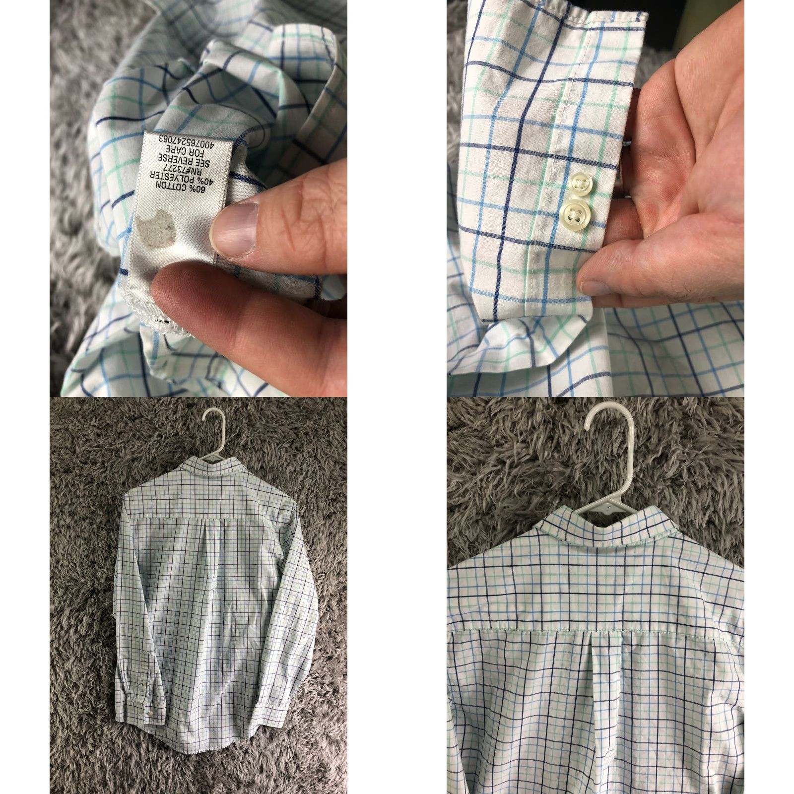 Croft & Barrow Croft & Barrow Mens Size S White Striped Long Sleeve Button Down Collar Shirt Size US S / EU 44-46 / 1 - 8 Thumbnail