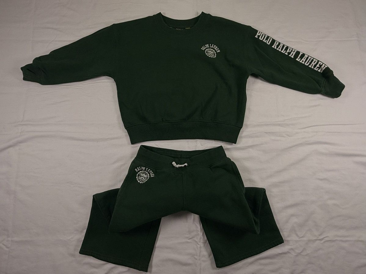 Polo By Ralph Lauren Kids Green Sweatshirt & Joggers Set, Men's (Size M)