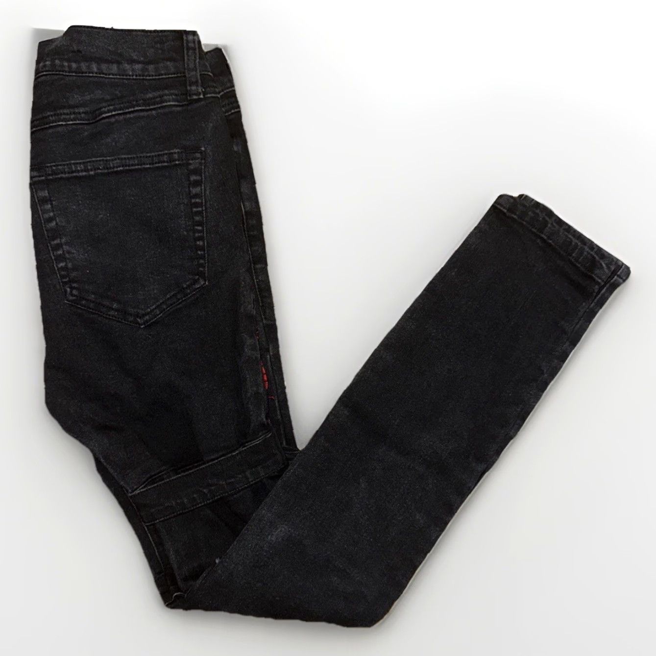 Hot Topic VINTAGE Hot Topic Stinger Jeans Denim Patchwork Plaid Zipper Black Red 28x32 Punk 90s 80s Mens Slim) Size US 28 / EU 44 - 5 Thumbnail