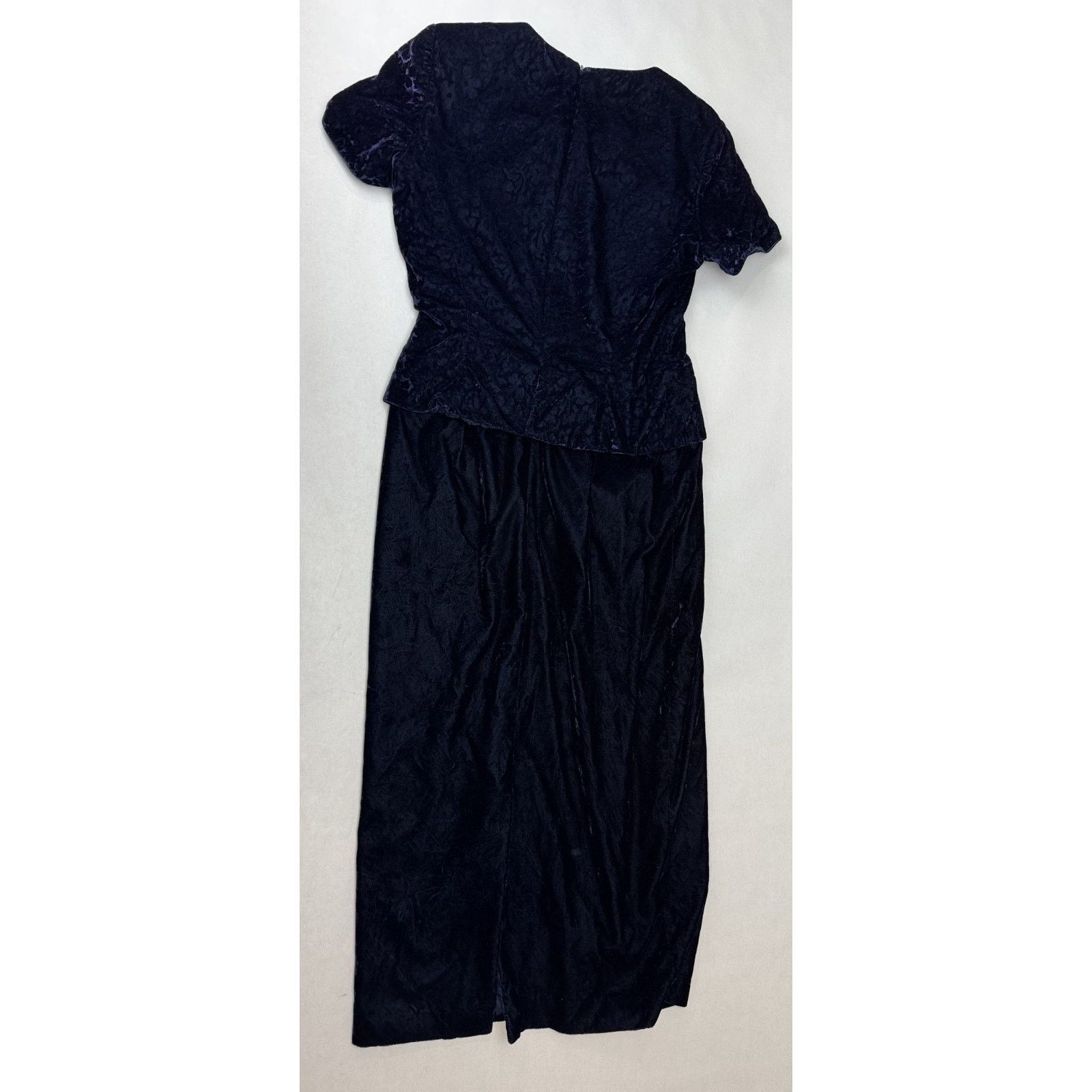 Other Vintage Talbots Dark Academia Velvet Dress Navy Gothic 8 Size M / US 6-8 / IT 42-44 - 9 Thumbnail