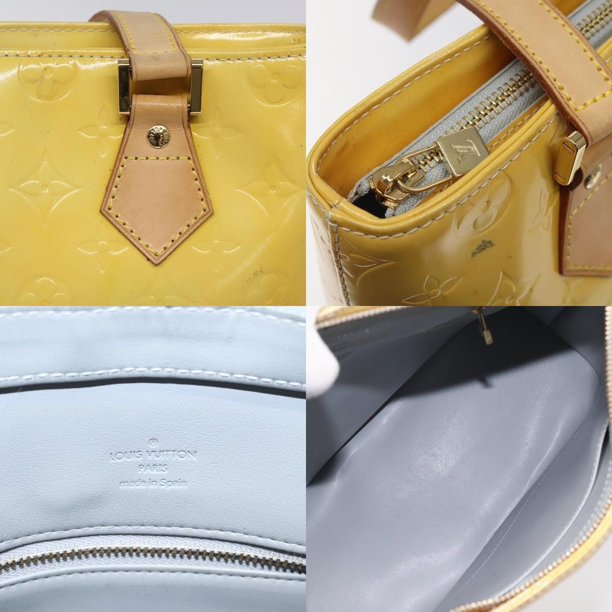Louis Vuitton LOUIS VUITTON Monogram Vernis Houston Hand Bag Gris M91053 Size ONE SIZE - 11 Thumbnail