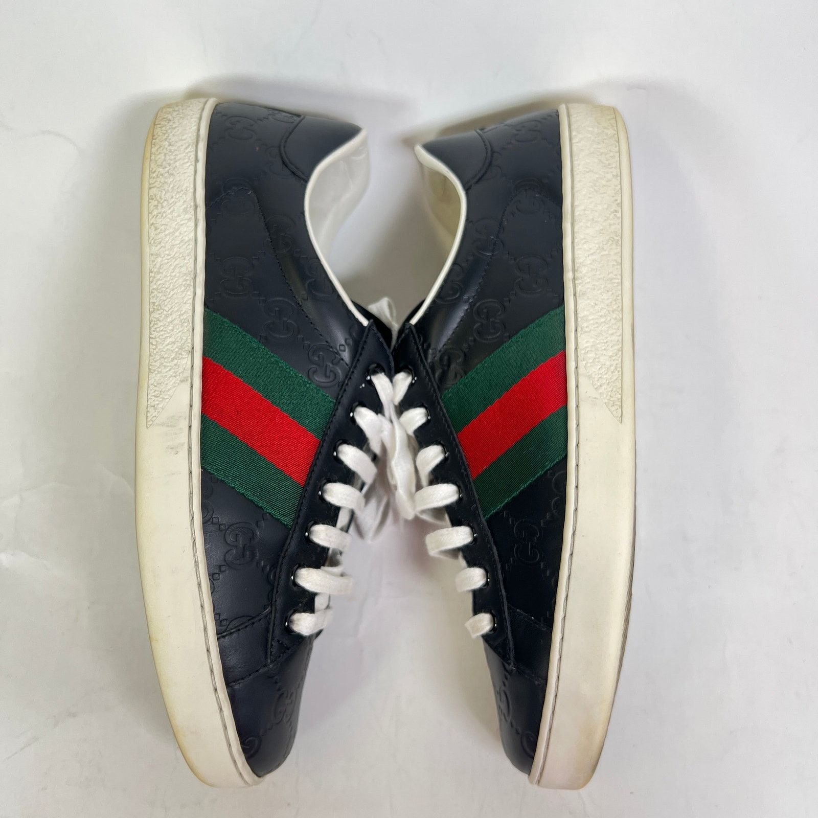 Gucci Gucci Embossed GG Web Ace Low-Top Sneaker Size US 7.5 / EU 40-41 - 4 Thumbnail