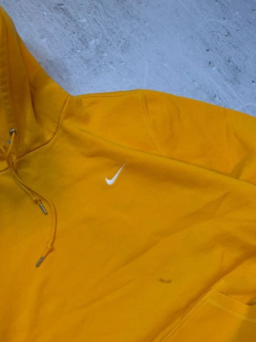 Nike Nike Hoodie Yellow Mustard Center Swoosh Y2K Boxy Fit Size US XL / EU 56 / 4 - 2 Thumbnail