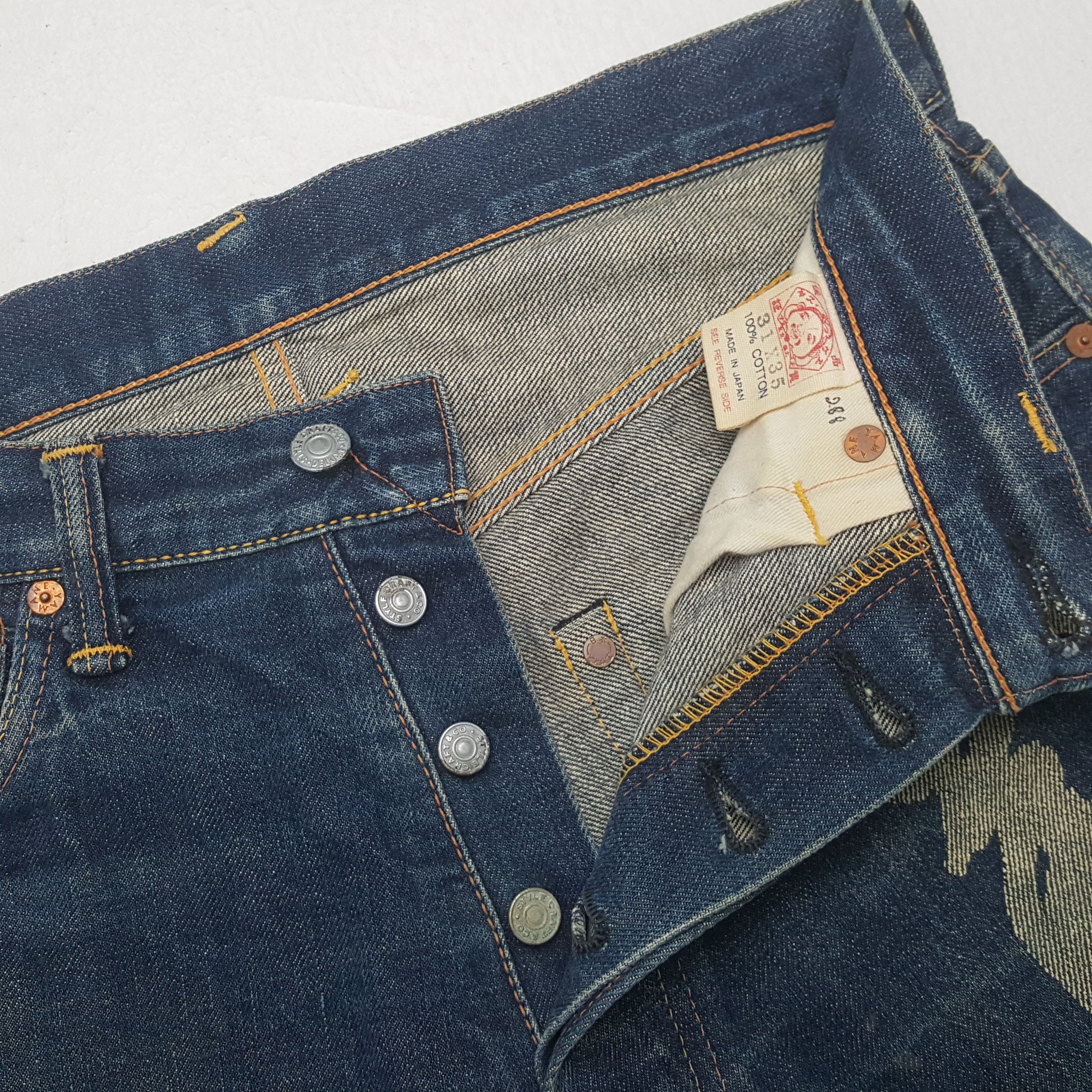 Evisu Evisu Japanese Brand Streetwear Custom Daicock Jeans Size US 30 / EU 46 - 7 Thumbnail