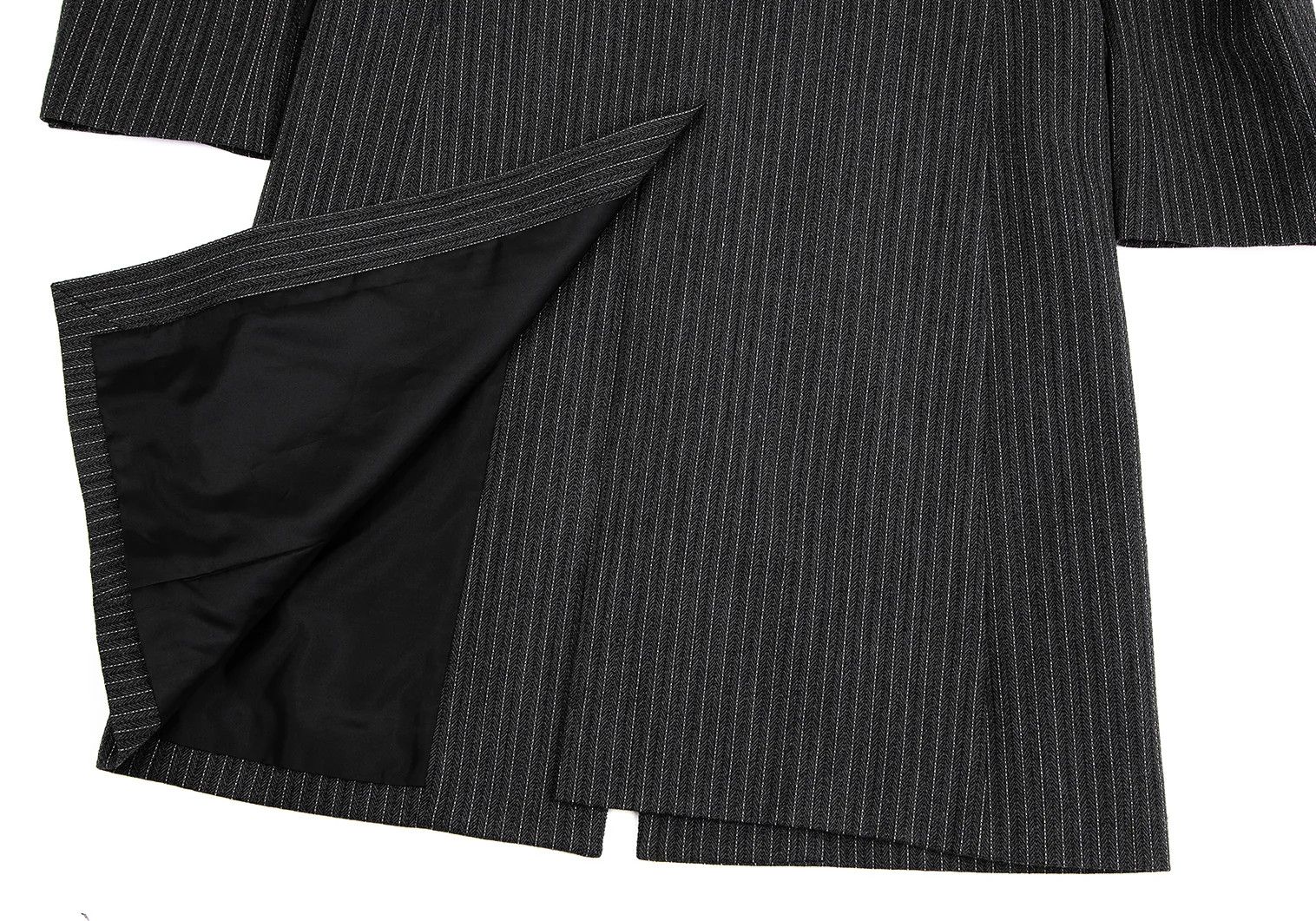 Jean Paul Gaultier Herringbone Stripe Overcoat in Gray Size 48 Size US M / EU 48-50 / 2 - 12 Thumbnail