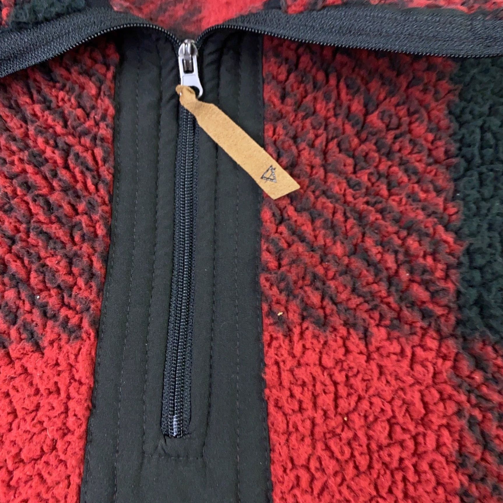 Vintage VINTAGE Life Integrity Earth Womens Pullover Medium Red Fleece Buffalo Plaid 1/4 Zip Size M / US 6-8 / IT 42-44 - 5 Thumbnail