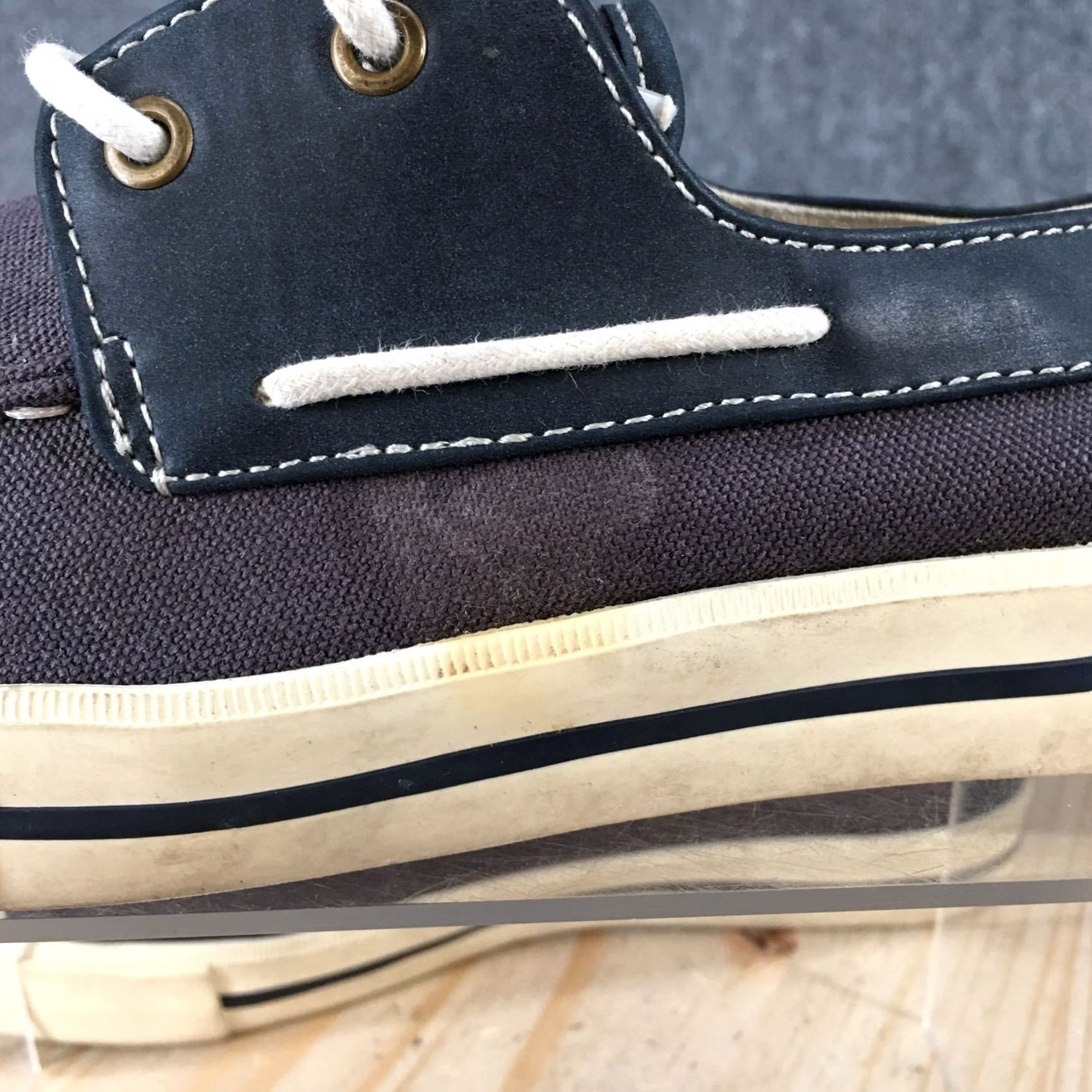 Gap Gap Mens Boat Shoe Blue Canvas Lace Up Low Top Casual Comfort Round Toe Flats Size US M / EU 48-50 / 2 - 6 Thumbnail