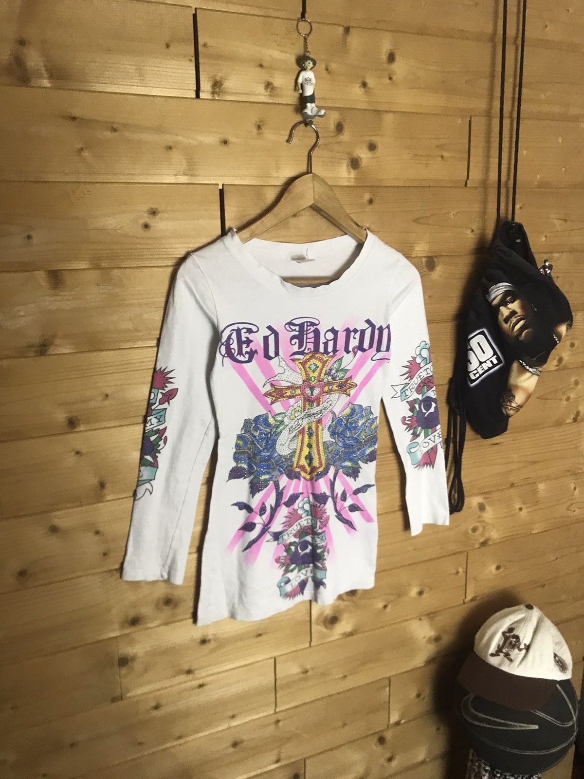 Vintage Ed Hardy true to my love long sleeve shirt
