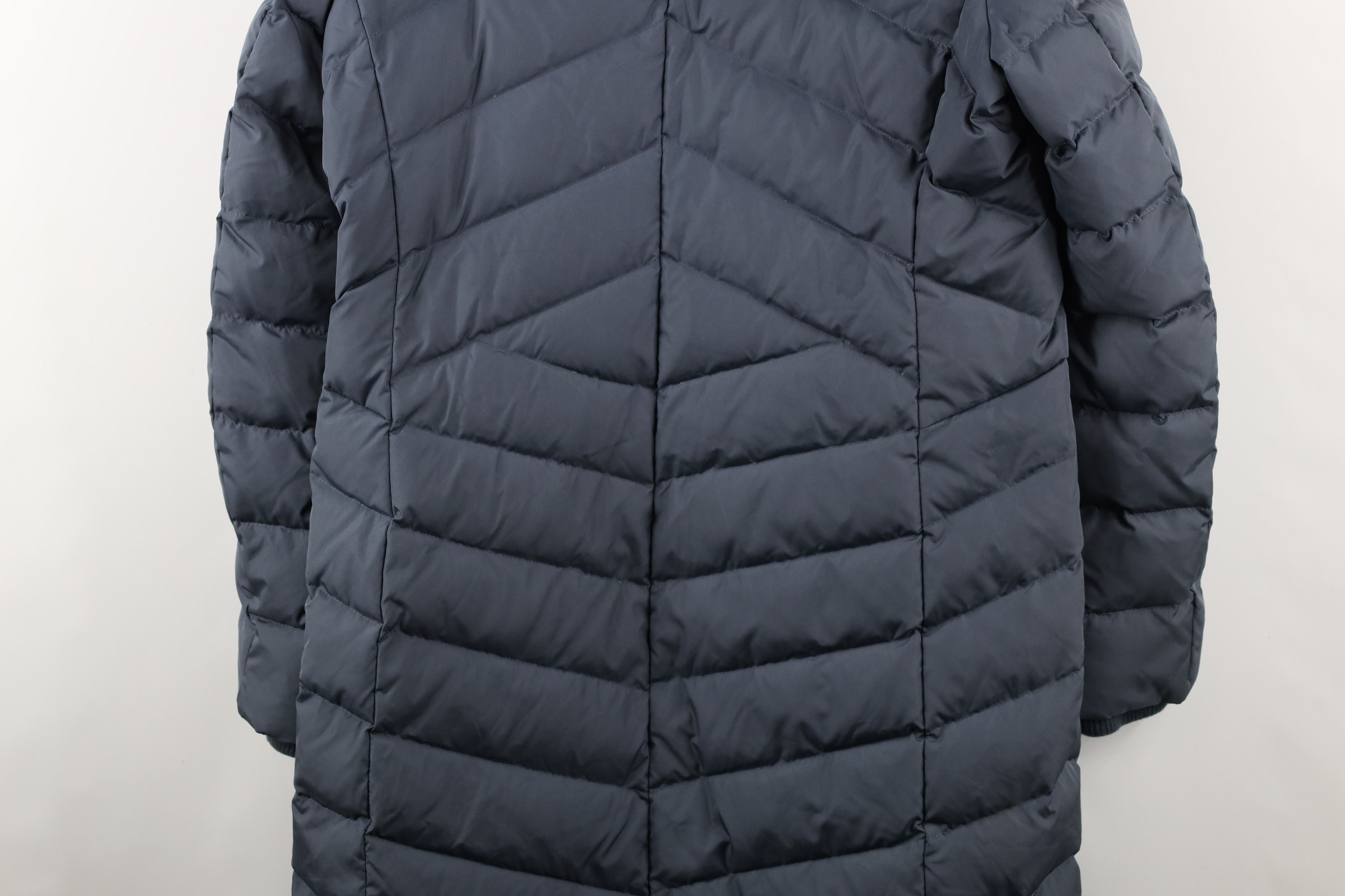 Lands' End × Vintage Lands End Full Length Hooded Duck Down Puffer Jacket Gray Size M / US 6-8 / IT 42-44 - 14 Thumbnail