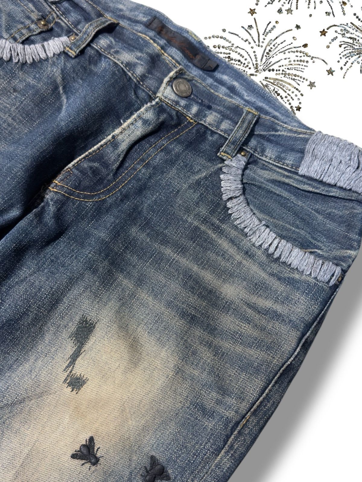 Undercover Undercover AW06 “Guru Guru” Bug Denim Size US 29 - 7 Thumbnail