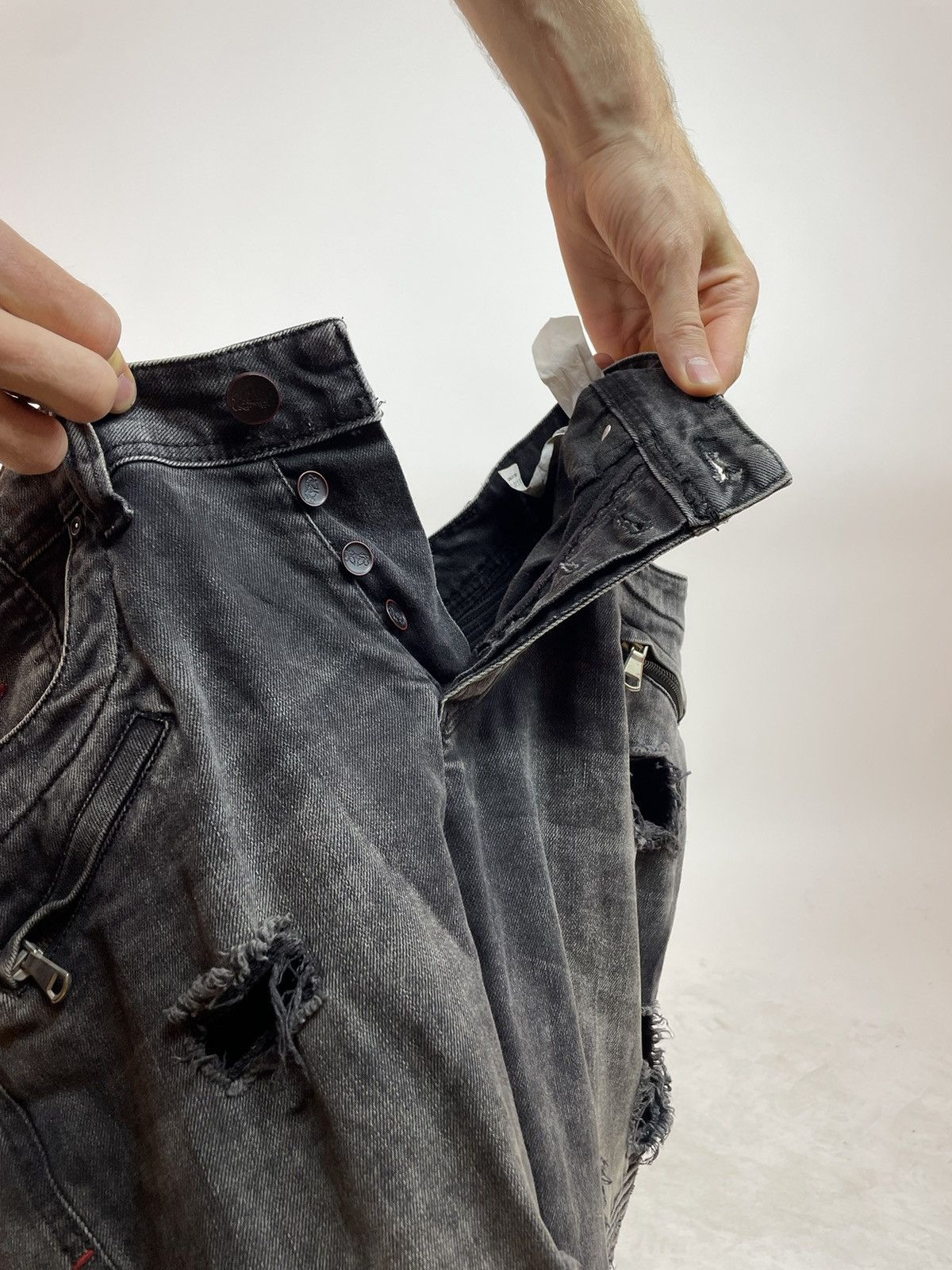 Other PASCUCCI Biker jeans skinny avantgarde drill Mens size 31x34 Size US 31 - 10 Thumbnail