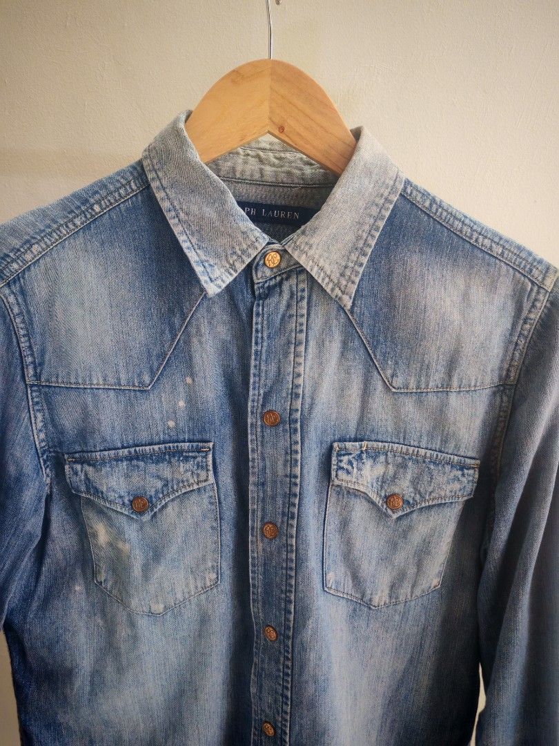 Ralph Lauren Ralph Lauren Western Denim Shirt Gold Snap Size US M / EU 48-50 / 2 - 2 Thumbnail