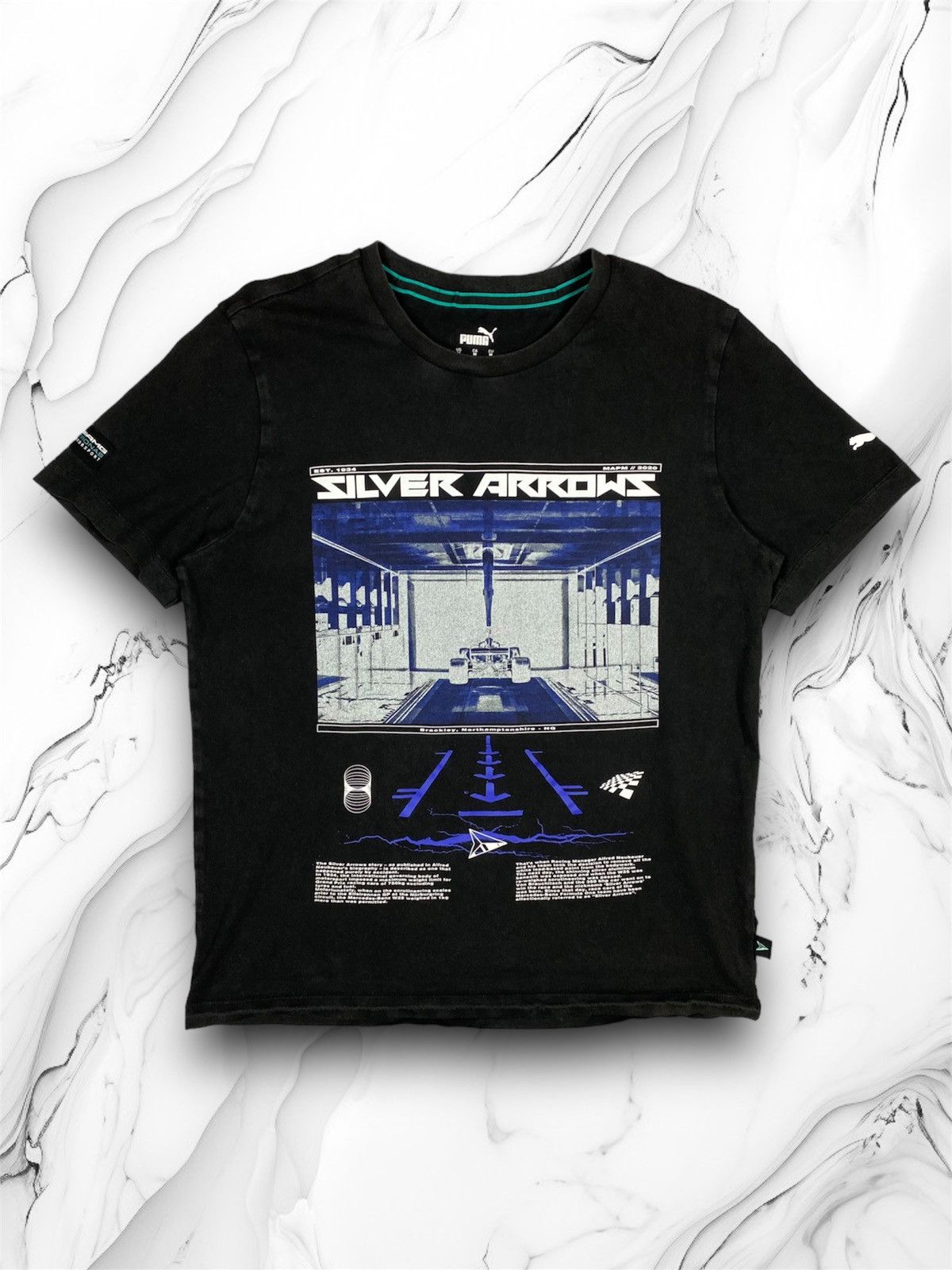 Puma Puma Mercedes Benz AMG Petronas Silver Arrows Racing Tee Size US M / EU 48-50 / 2 - 1 Thumbnail