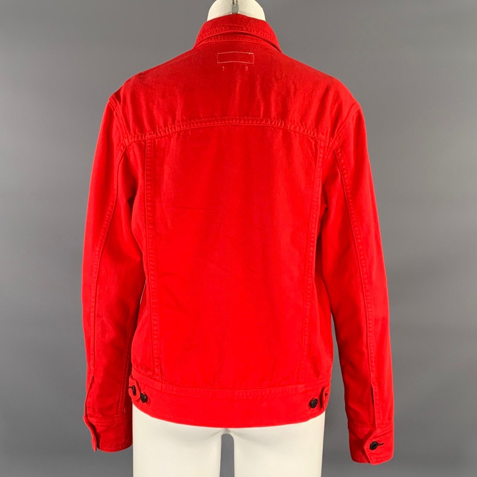 Rag & Bone RAG & BONE Size M Red Cotton Tencel Trucker Jacket Size M / US 6-8 / IT 42-44 - 3 Thumbnail