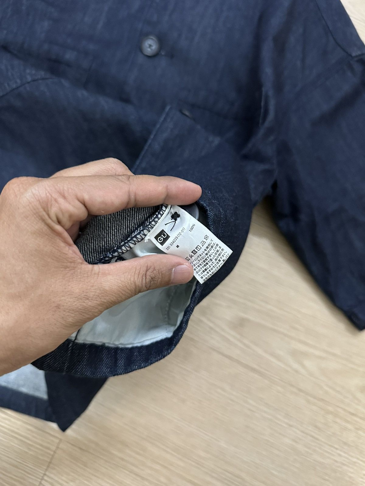 GU × Japanese Brand Rare GU Aesthetic Double Pocket Baggy Work Denim Shirt Size US M / EU 48-50 / 2 - 7 Thumbnail