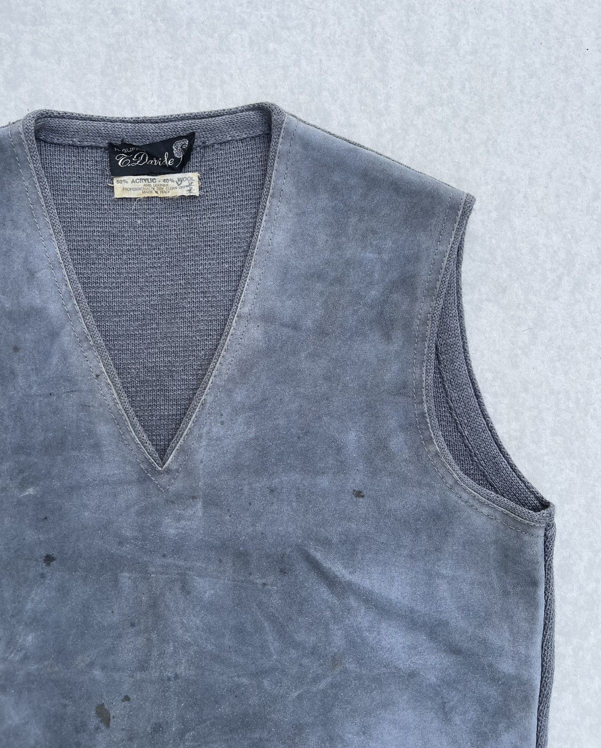 Vintage 🔥Vintage 1956s L.Davide Maglificio Leather+Knit Vest/Jacket Size US S / EU 44-46 / 1 - 7 Thumbnail
