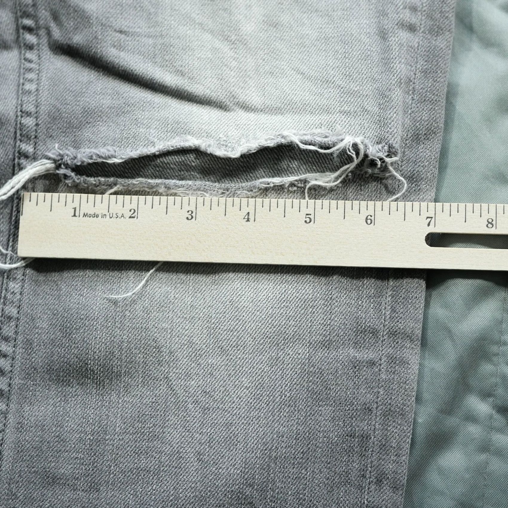 Allsaints VINTAGE All Saints Jeans Mens Slim Pistol 30x33 Light Wash Gray Skinny Distressed 5-Pocket Denim Cotton Logo Mens Size US 30 / EU 46 - 6 Thumbnail
