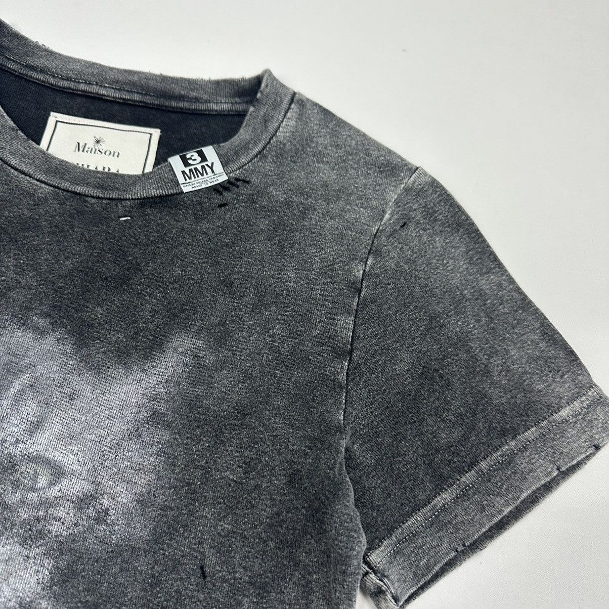 Maison MIHARA YASUHIRO Maison Mihara Yasuhiro Distressed Faded Fitted Baby Tee Size S / US 4 / IT 40 - 5 Thumbnail