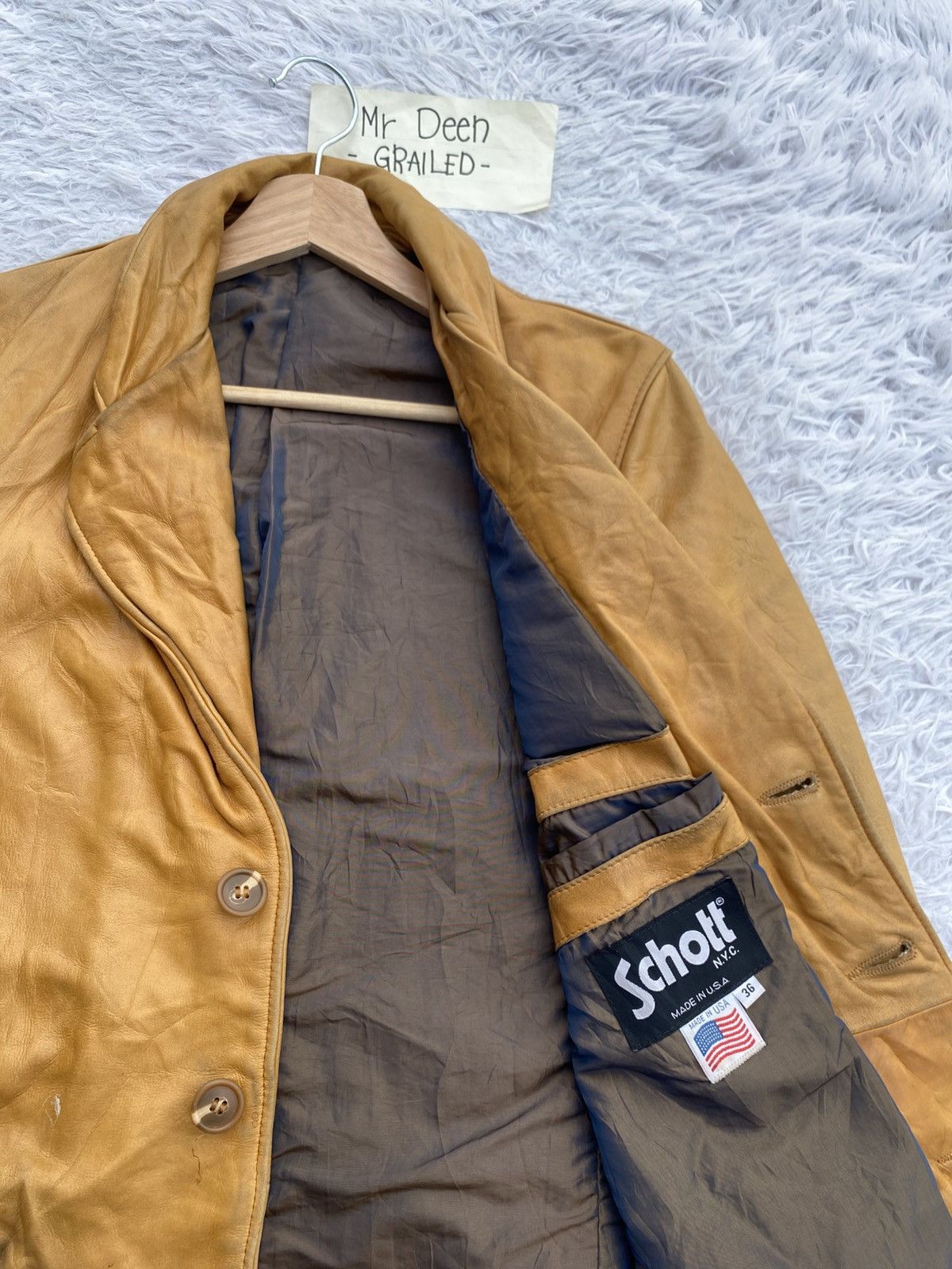 Schott Rare Vintage 90s Schott USA Genuine Leather Tailored Jacket Size M / US 6-8 / IT 42-44 - 9 Thumbnail