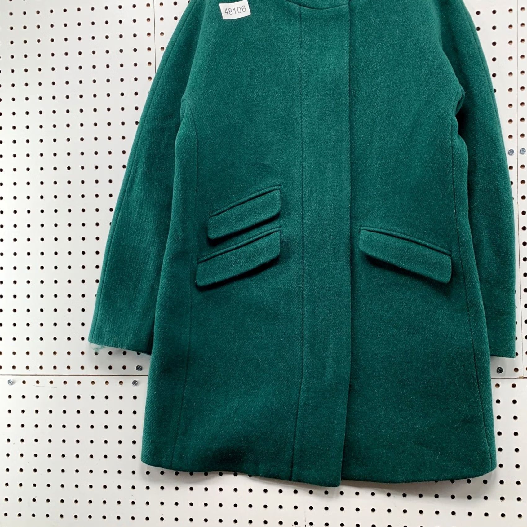 J.Crew J.CREW Italian Wool Coat Womens Size 8 Green Stadium Cloth Wool Blend Overcoat Shirt Size M / US 6-8 / IT 42-44 - 5 Thumbnail
