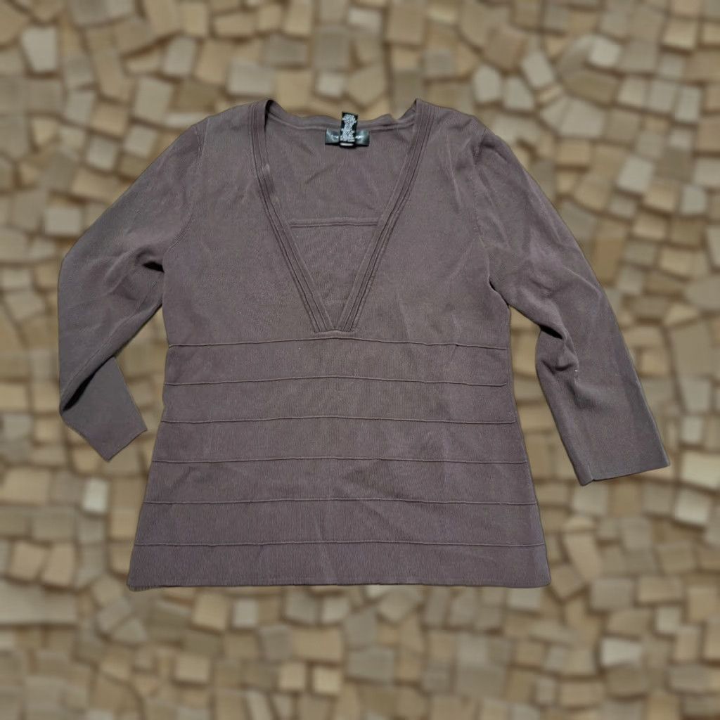 Vintage Cable & Gauge Shirt Women’s Size Medium Brown 3/4 Sleeve Shirt Size M / US 6-8 / IT 42-44 - 1 Thumbnail