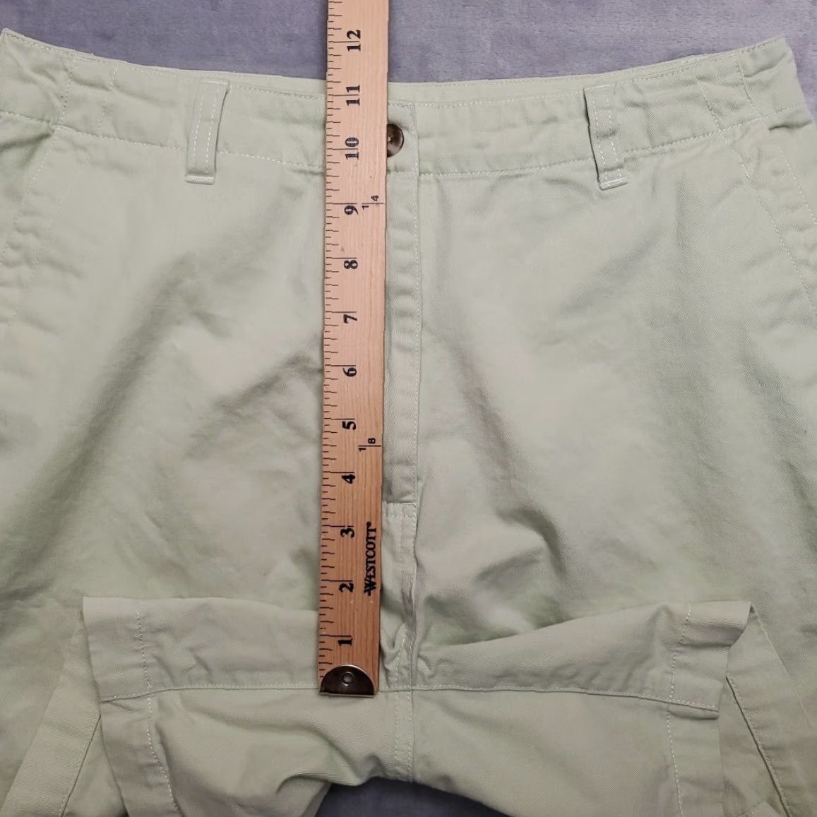 Vintage VINTAGE LL Bean Shorts Womens 10 Regular Green Cotton Twill Chino Outdoor Casual Gorp Size 32" / US 10 / IT 46 - 5 Thumbnail