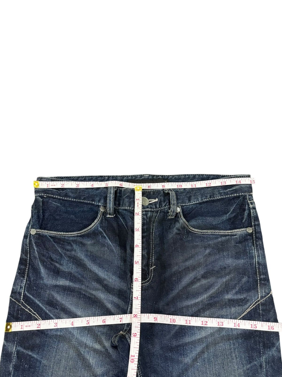 Levi's Vintage Japanese Fuga Stacked Indigo Wash Slim Jeans Size US 30 / EU 46 - 9 Thumbnail