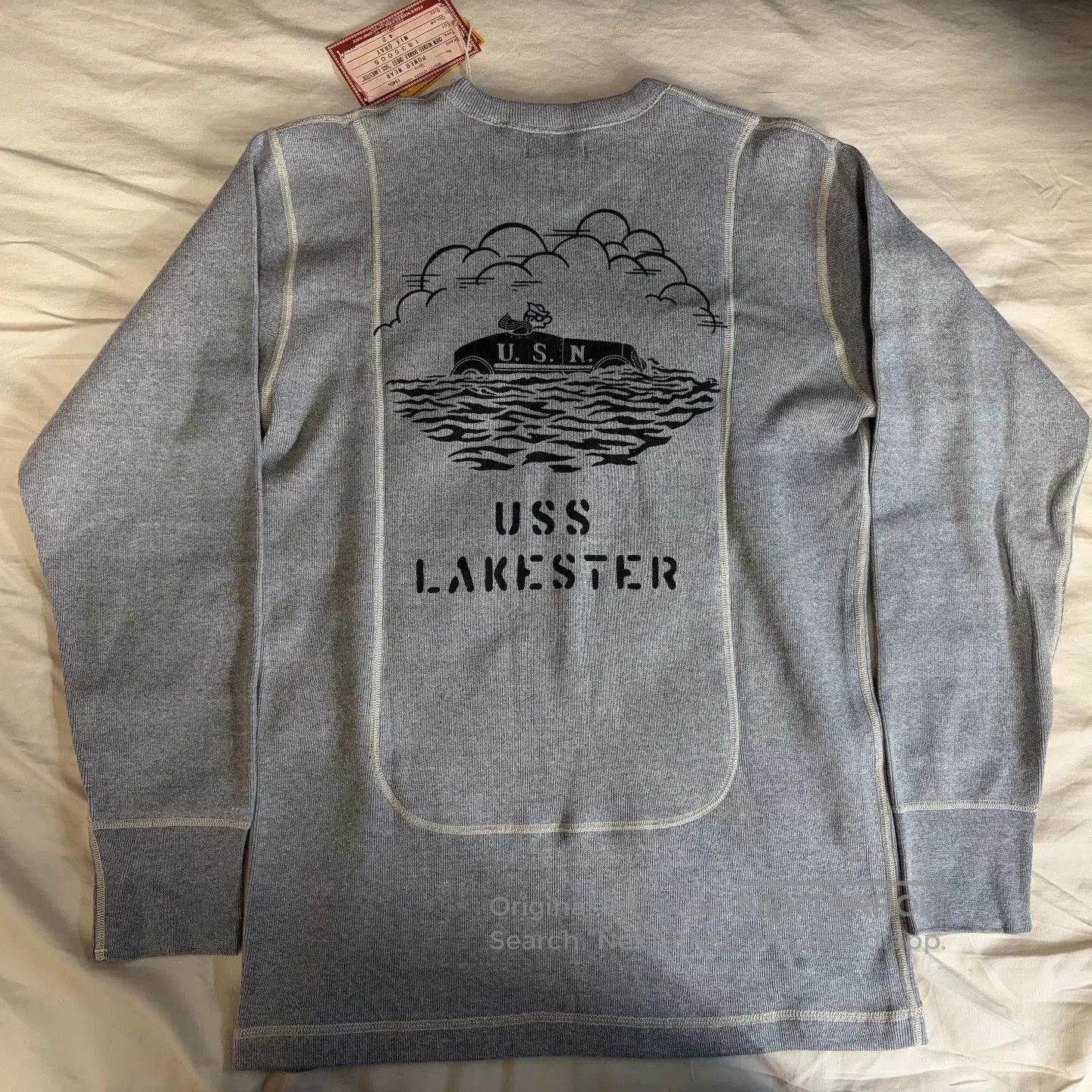 Freewheelers USS Lakester Navy Submarine Sweatshirt. Size US L / EU 52-54 / 3 - 5 Thumbnail