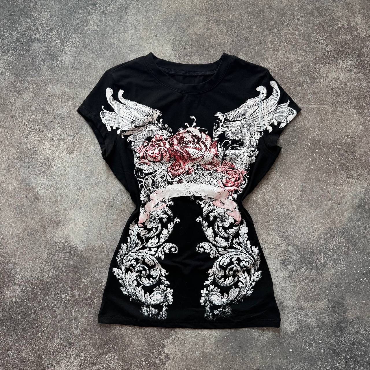 If Six Was Nine Y2K Era Vintage Gothic Glam Rock Punk T-Shirt Size S / US 4 / IT 40 - 1 Thumbnail