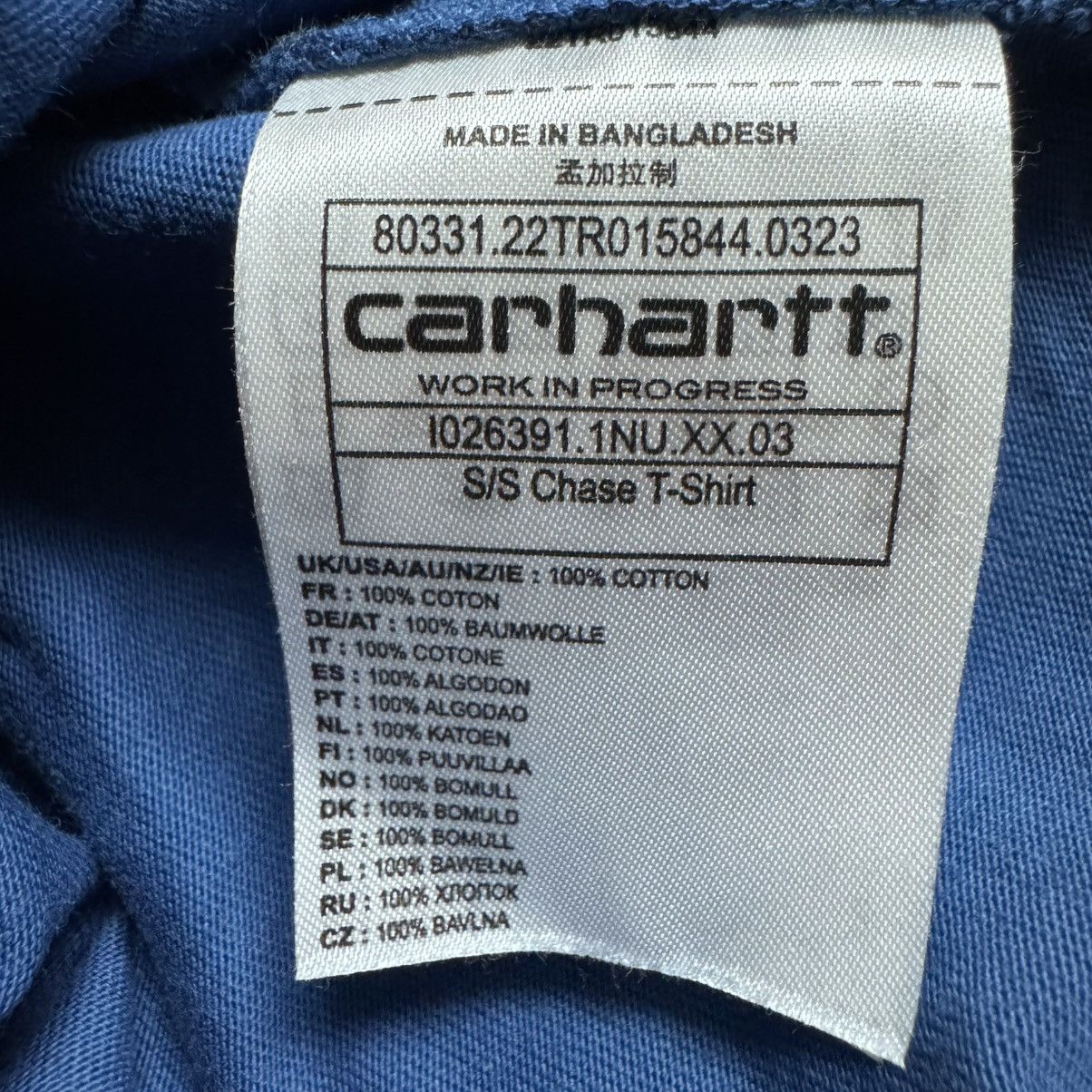 Carhartt Wip Authentic Carhartt WIP Chase Short Sleeve T-Shirt In Blue Size US S / EU 44-46 / 1 - 5 Thumbnail