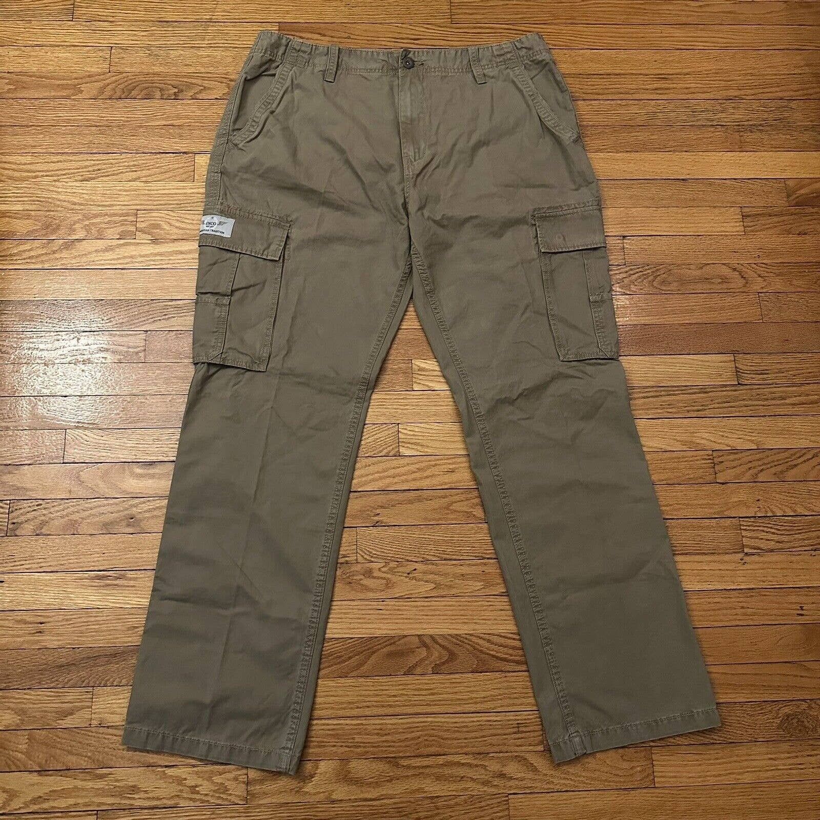 Vintage Jnco Jeans Khaki Cargo Pants Size 40x34 Men Skate