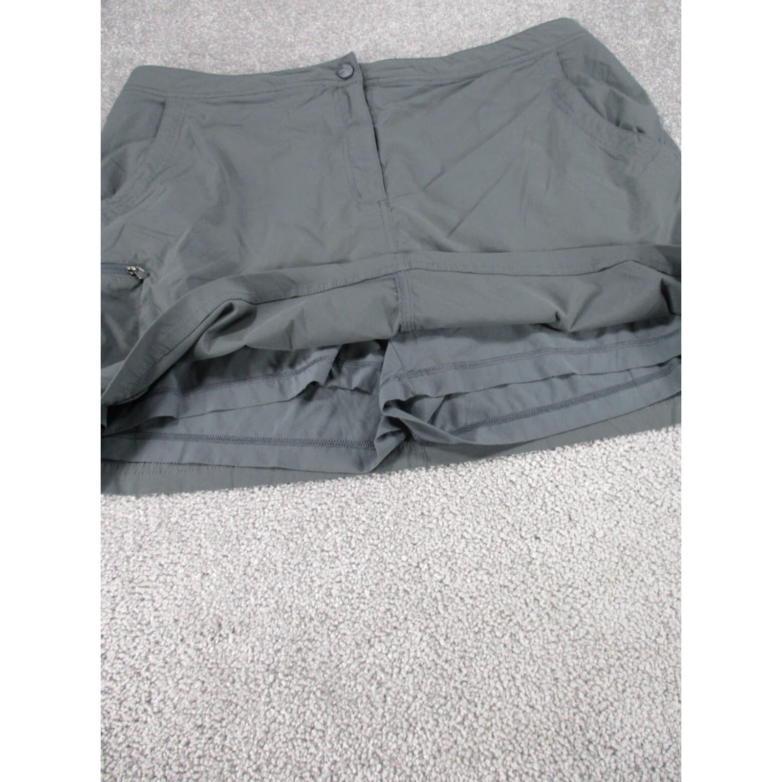 Vintage L.L.Bean Skort Womens 18 Gray Nylon Spandex Zip Plus Gray Skort Women 18 Nylon Size 40" / US 18 - 5 Thumbnail