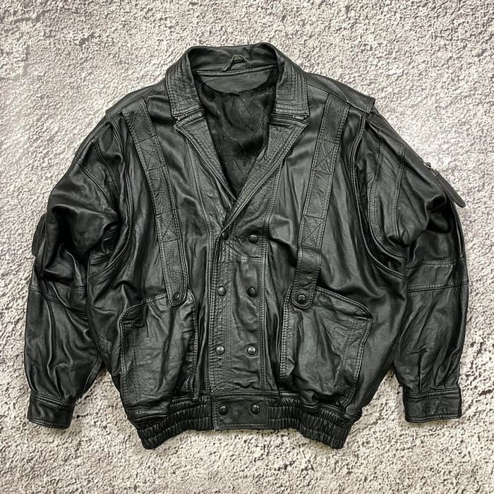 Vintage Vintage Japanese cropped archive leather bomber 90's | Grailed