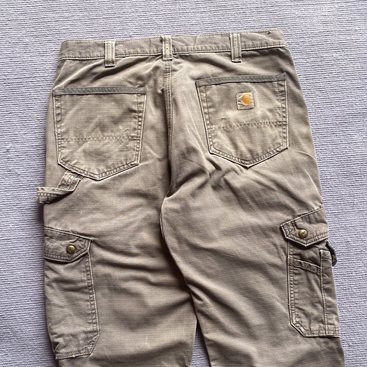 Carhartt × Vintage (34x30) Crazy Faded 90s Carhartt Style Cargo Pants Size US 36 / EU 52 - 5 Thumbnail