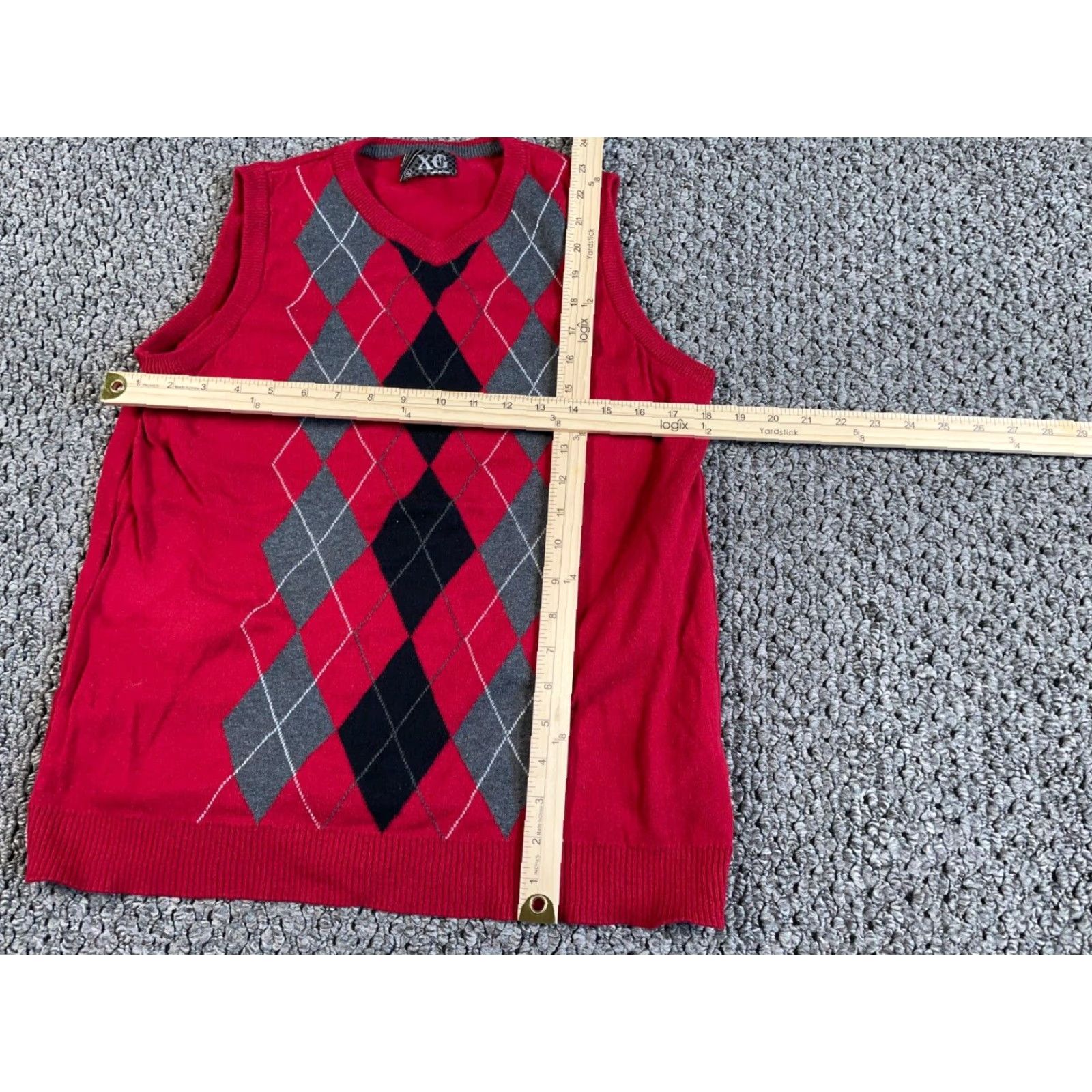 Vintage VINTAGE Extreme Gear Vest Adult XL Red Y2K Argyle V-Neck Knit Cotton Lightweight Preppy Classic Womens Size XL / US 12-14 / IT 48-50 - 5 Thumbnail