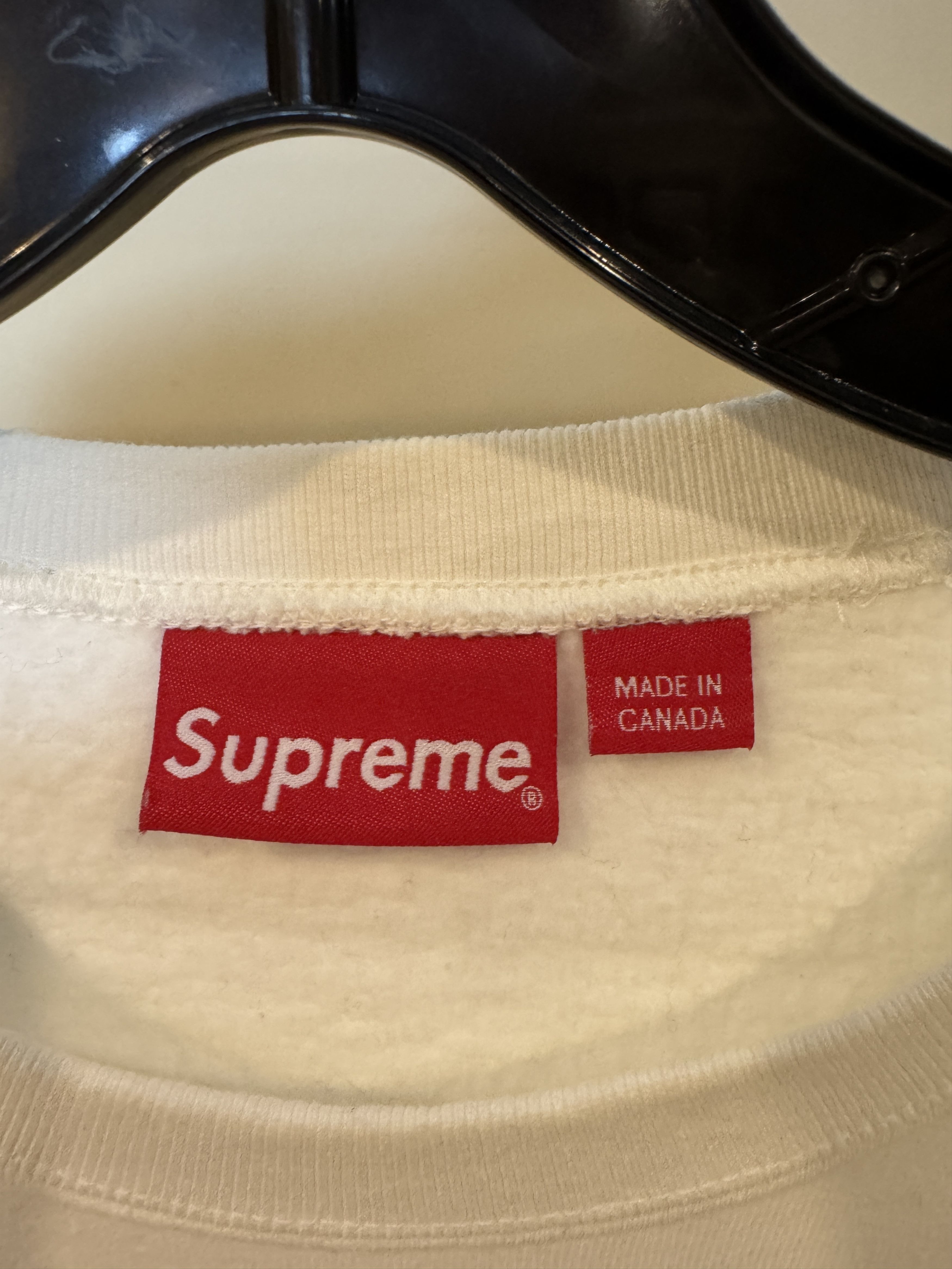 Supreme Supreme Stacked Crewneck Fleece White Size US L / EU 52-54 / 3 - 4 Thumbnail