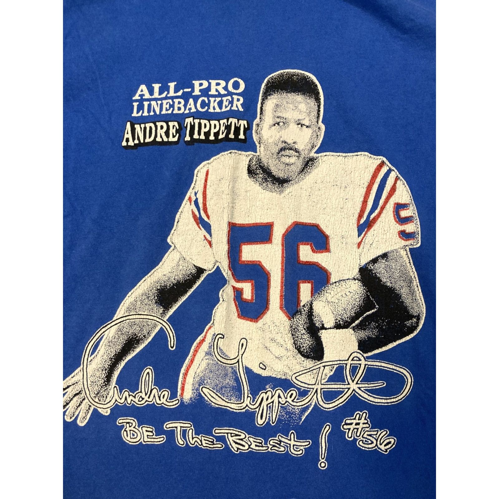Fruit Of The Loom VINTAGE Andre Tippett Football Linebacker 80s Patriots T-Shirt Men M Blue Size US M / EU 48-50 / 2 - 3 Thumbnail