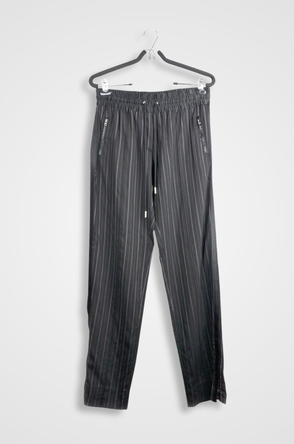 Dolce & Gabbana Dolce & Gabbana Pinstripe Wool Pants Black - Size 38 Size 26" / US 2 / IT 38 - 1 Thumbnail