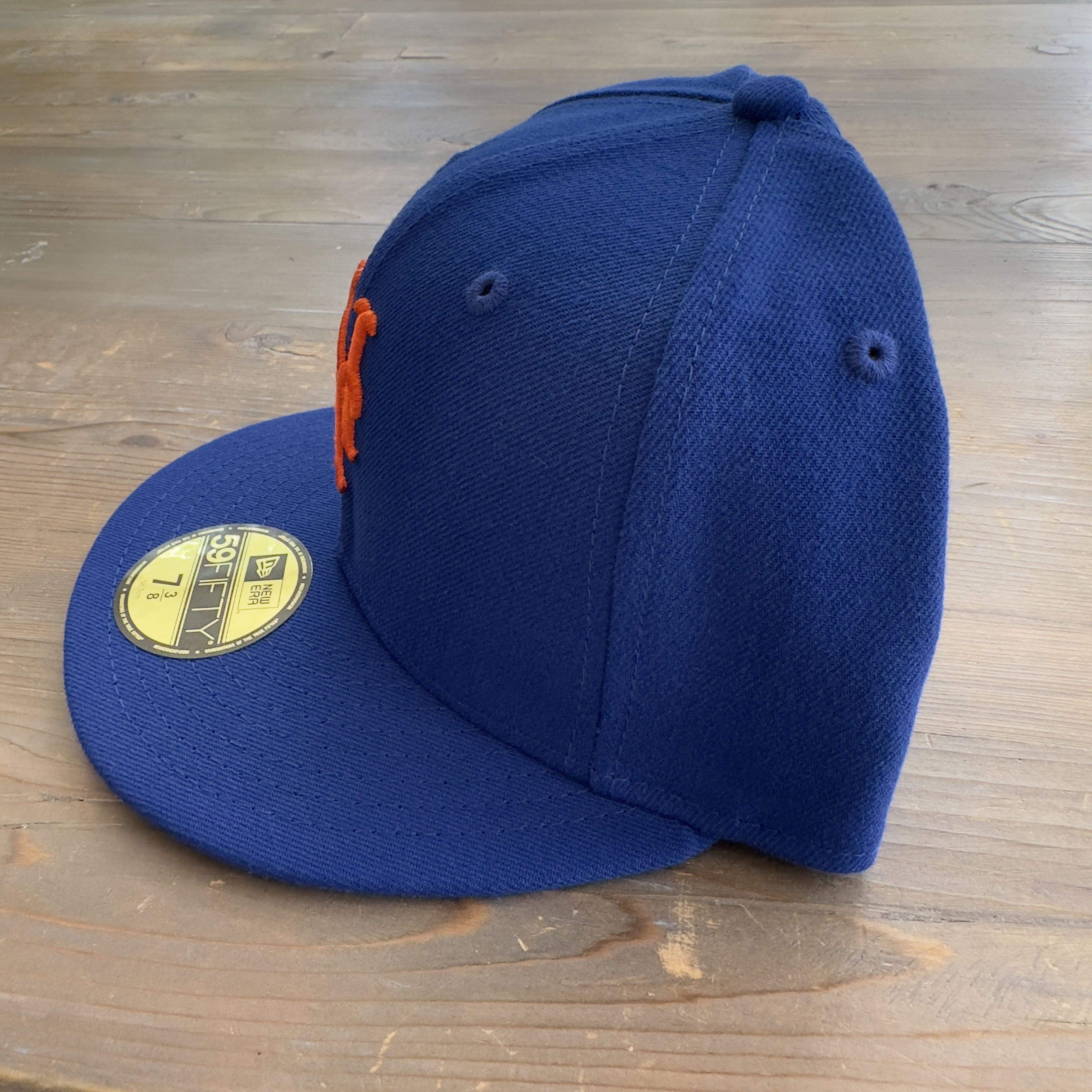 New Era Blue Button New York Mets New Era 59Fifty Fitted Hat 7 3/8 Size ONE SIZE - 4 Thumbnail