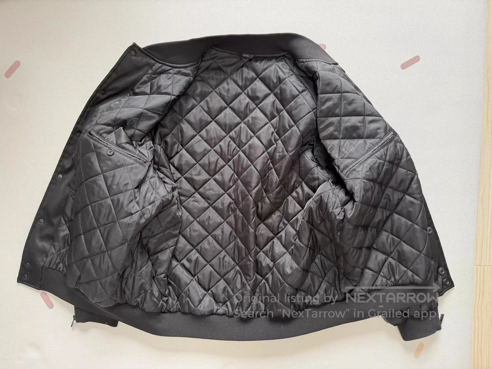 Fendi Black Bomber Jacket with Pattern Detail Size L. Size US L / EU 52-54 / 3 - 5 Thumbnail