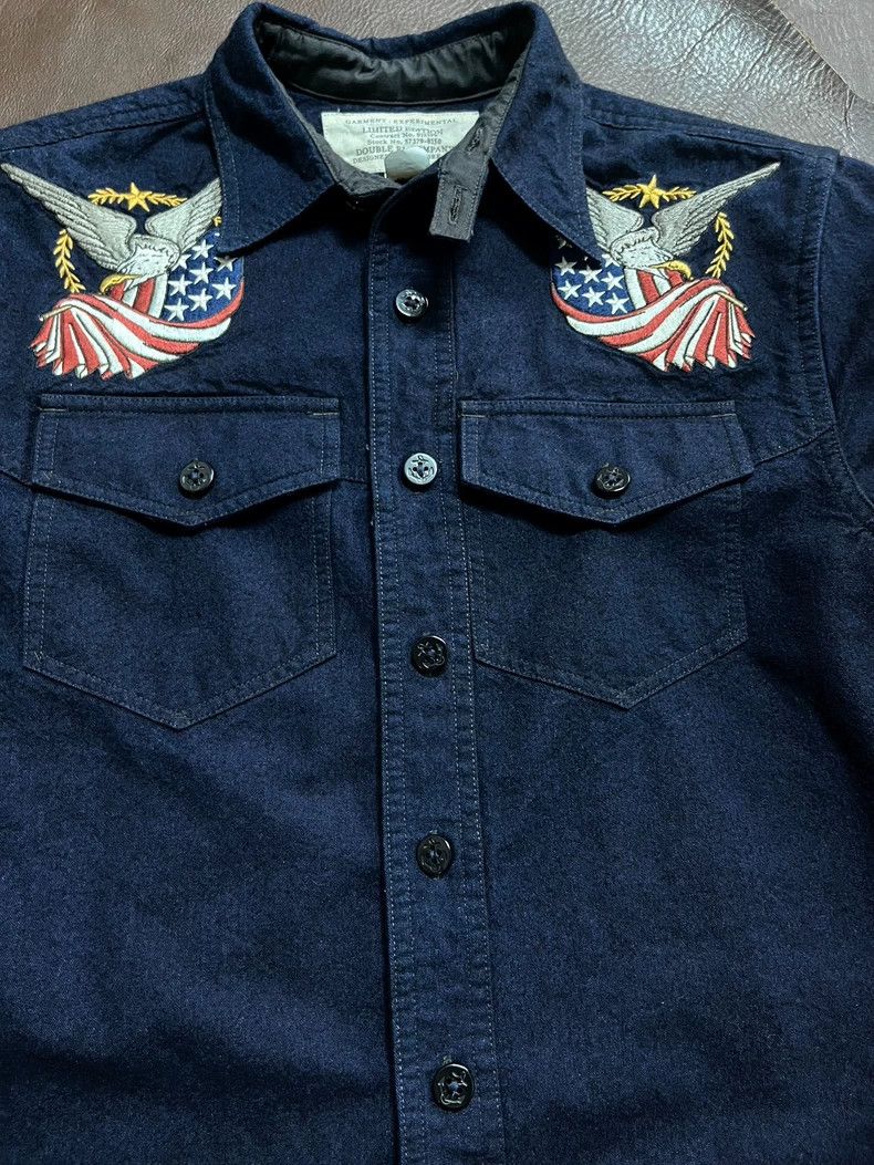 RRL Ralph Lauren RRL Ralph Lauren Navy shirt limited edition wool vest leat Size US XS / EU 42 / 0 - 2 Thumbnail