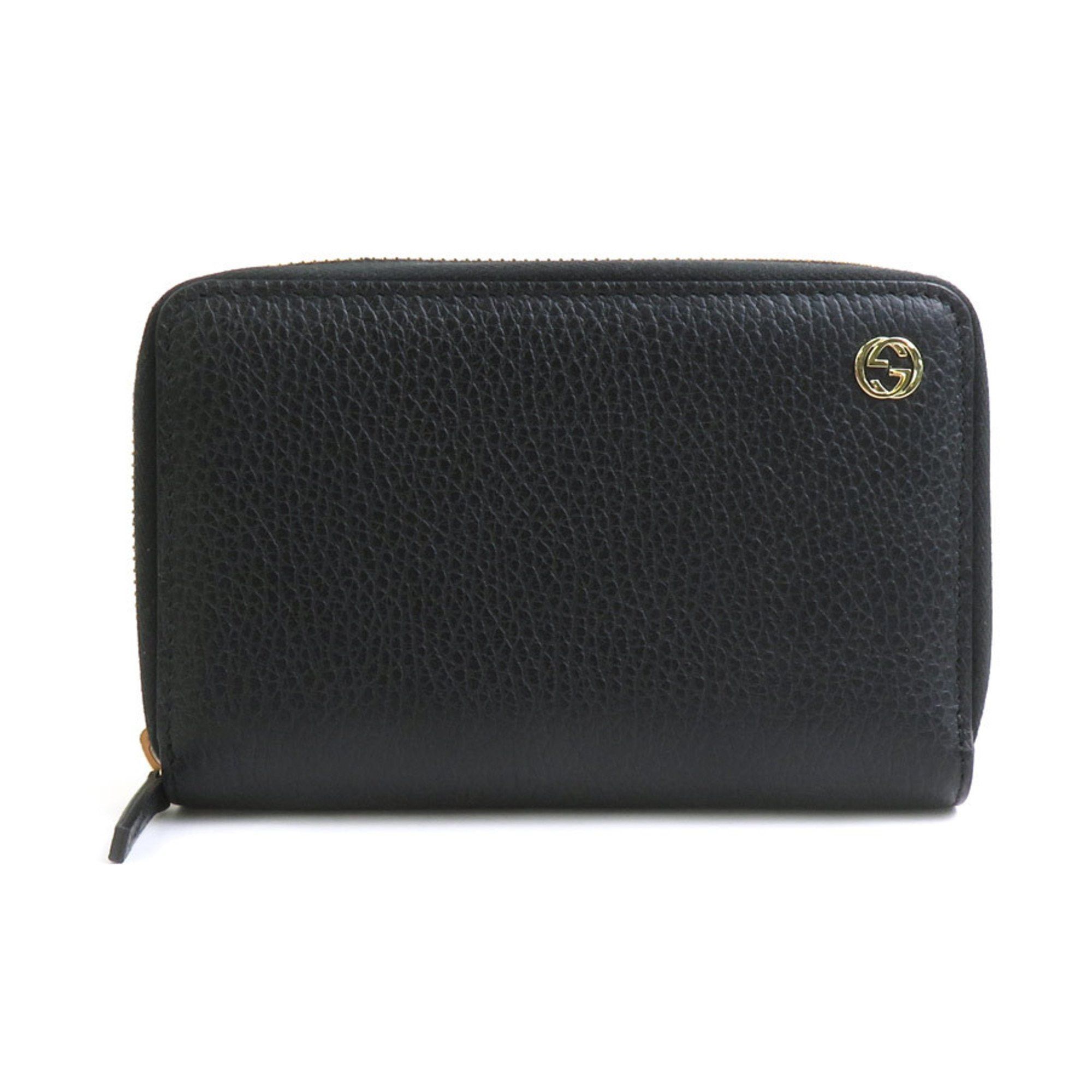 Gucci GUCCI Bi-fold wallet Interlocking G Black Men's Women's 464884 h31127a Size ONE SIZE - 1 Thumbnail