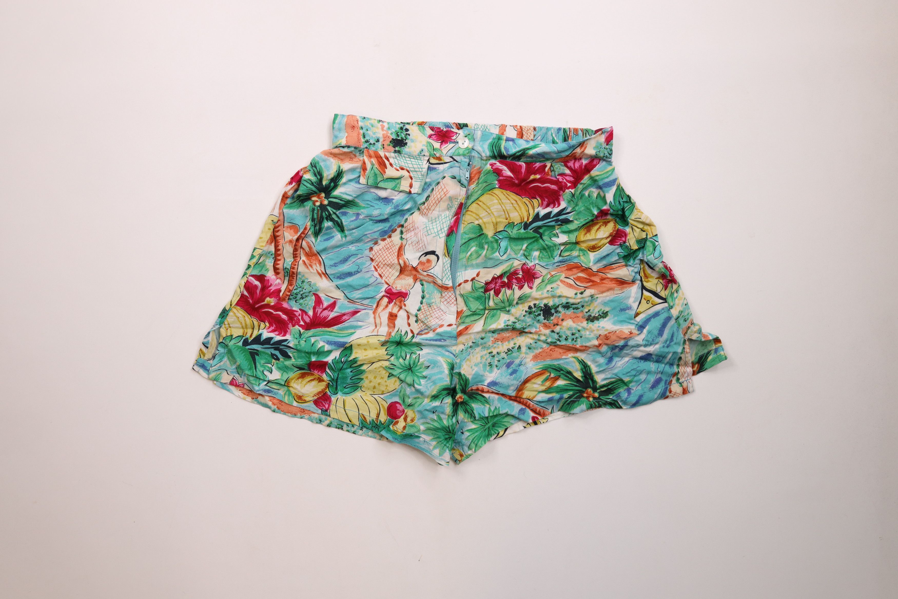 Vintage Vintage 90s Streetwear Pineapple Sailing Beach Surf Shorts Size 28" / US 6 / IT 42 - 1 Thumbnail