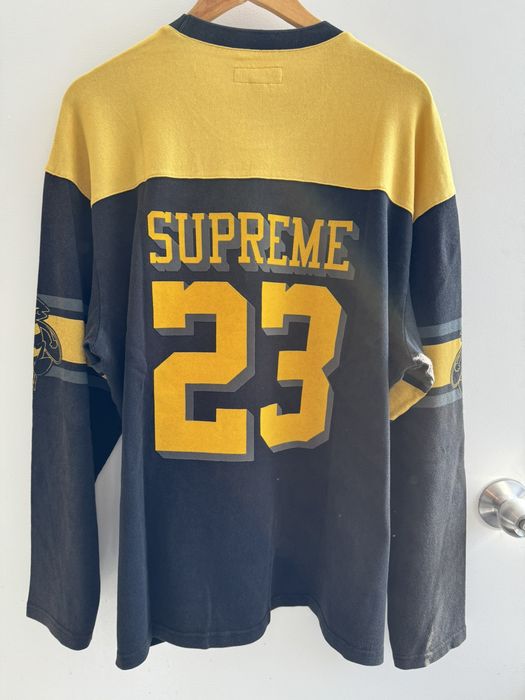 Supreme Supreme Bumblebee L/S Football Top Jersey Black XL | Grailed