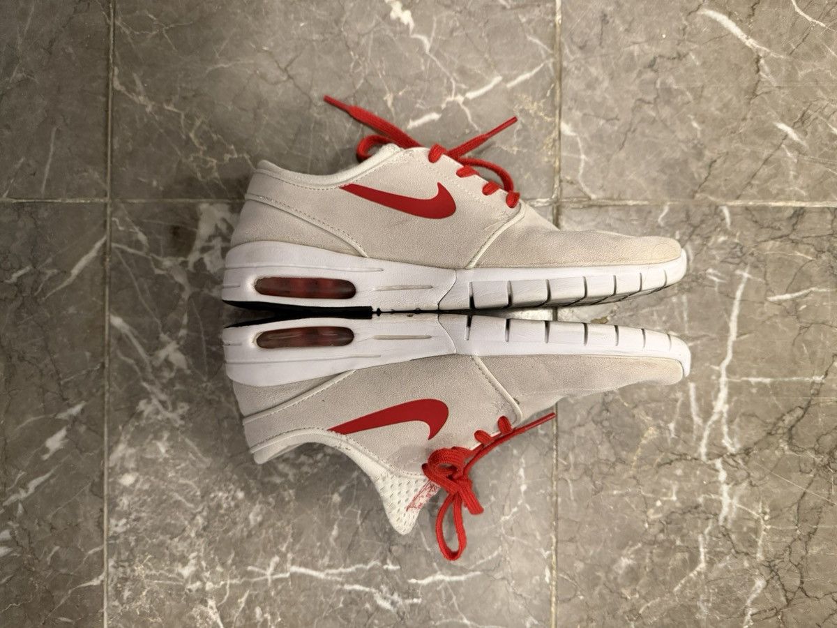 Nike Nike SB Stefan Janoski Max L “Summit White/University Red” Size US 7 / EU 40 - 2 Thumbnail